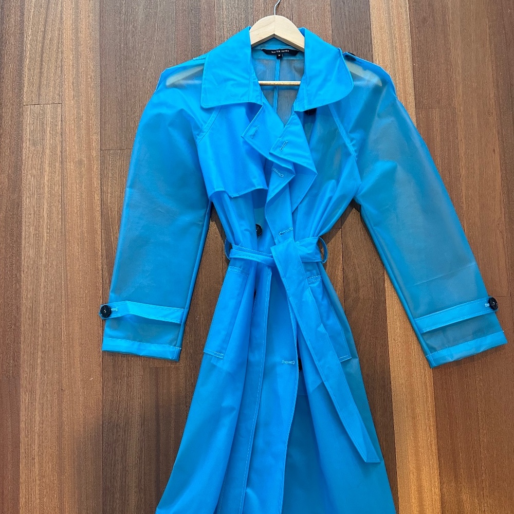 Women's Walter Baker Blue Raincoat